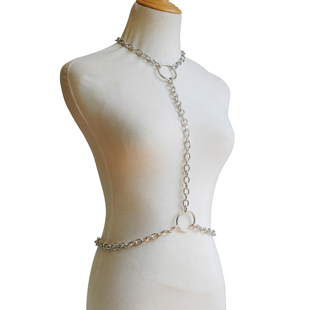 Body chain Jewelry harness Gothic body chain necklace for women sexy waist belly Belt festival girls Punk Fashion Accessories