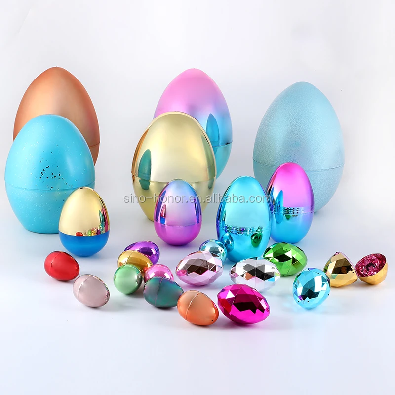 Big Large Plastic Easter Egg  with electroplating
