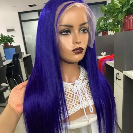 EB 13x6 Raw Indian Lace Frontal Human Hair Wig ,Glueless HD Full Lace Frontal Wigs, Brazilian Straight Curly Wig For Black Women