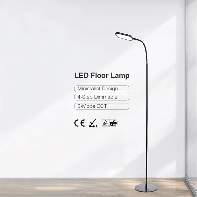 
Nordic Black Metal PC Stand Light LED Modern Floor Lamp For Living Room 
