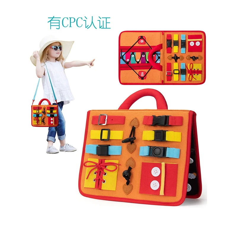 felt amazon foldable bag educational montessori activity sensory busy board toys for toddlers kids