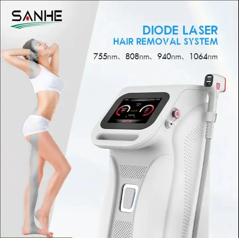New Technology 4 Wavelength Diode Laser Machine Laser Handle Beauty Skin 2 Years Warranty-AU 755 808 940 1064 Diode Laser Hair