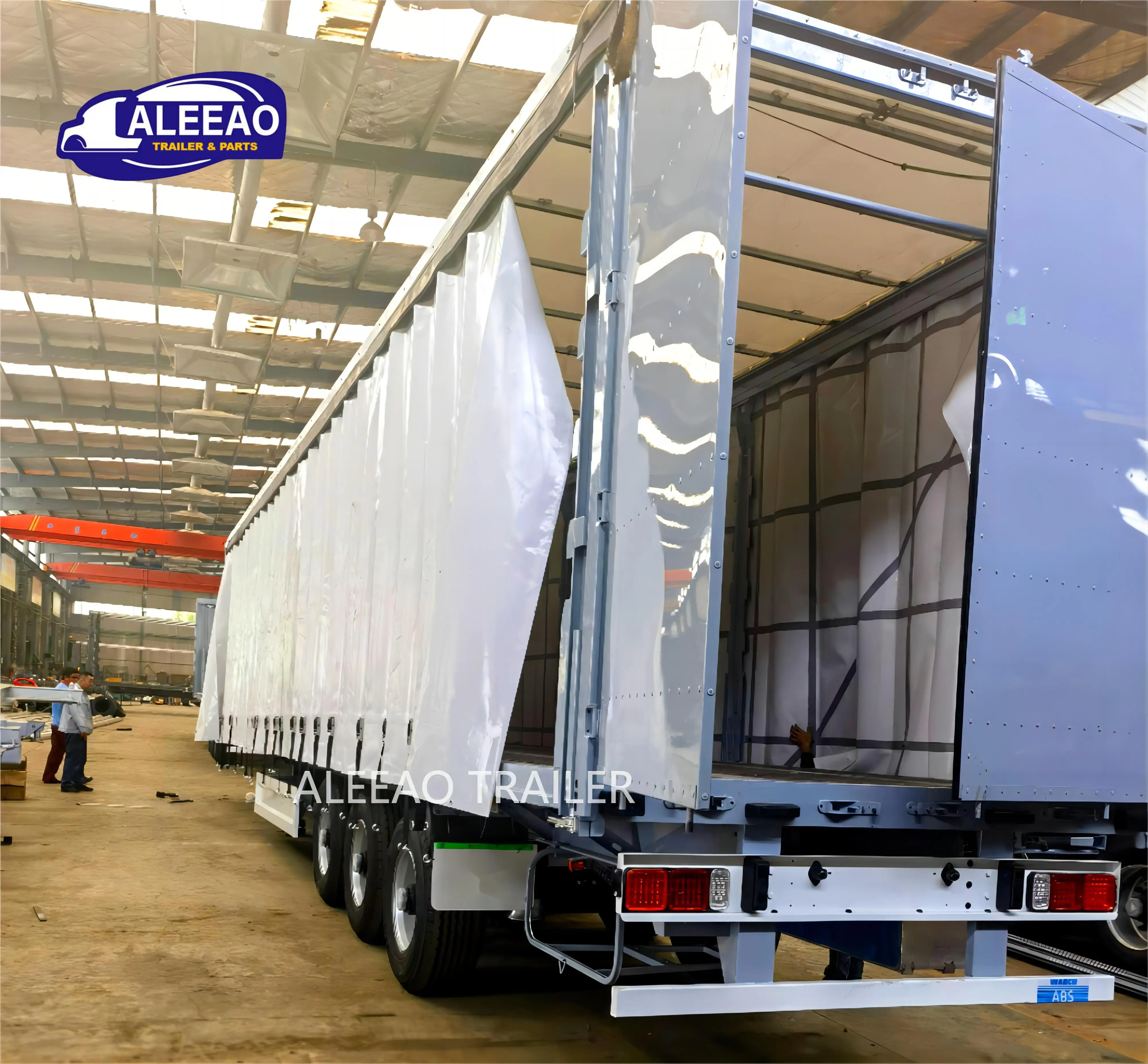 45ft 53ft cargo transport curtain side van box/ side curtain sliding semi trailer for sale
