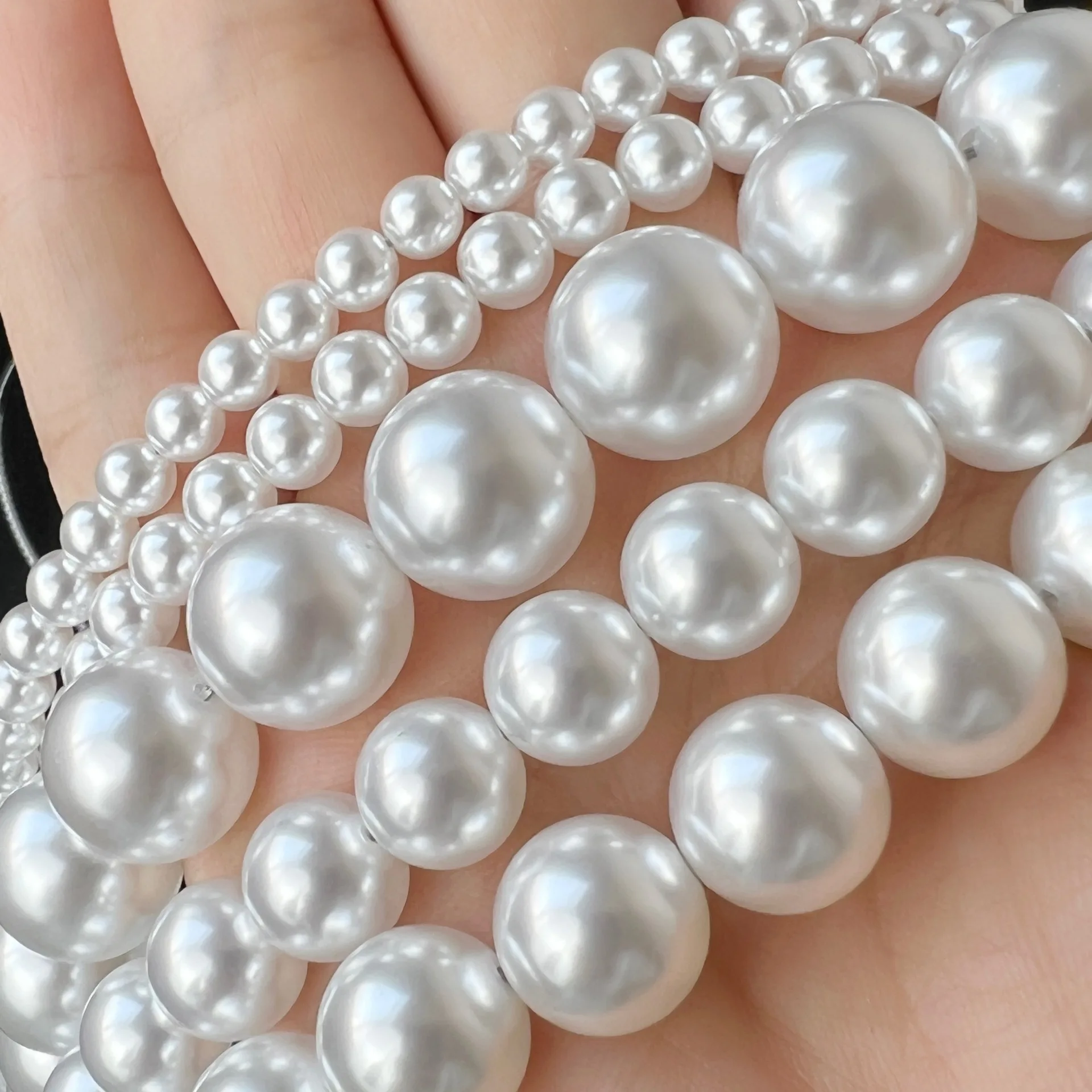 High Quality 3-10mm Crystal Pearls Hot Sale Wholesale Bulk Round Glass Pearls for Jewelry Making