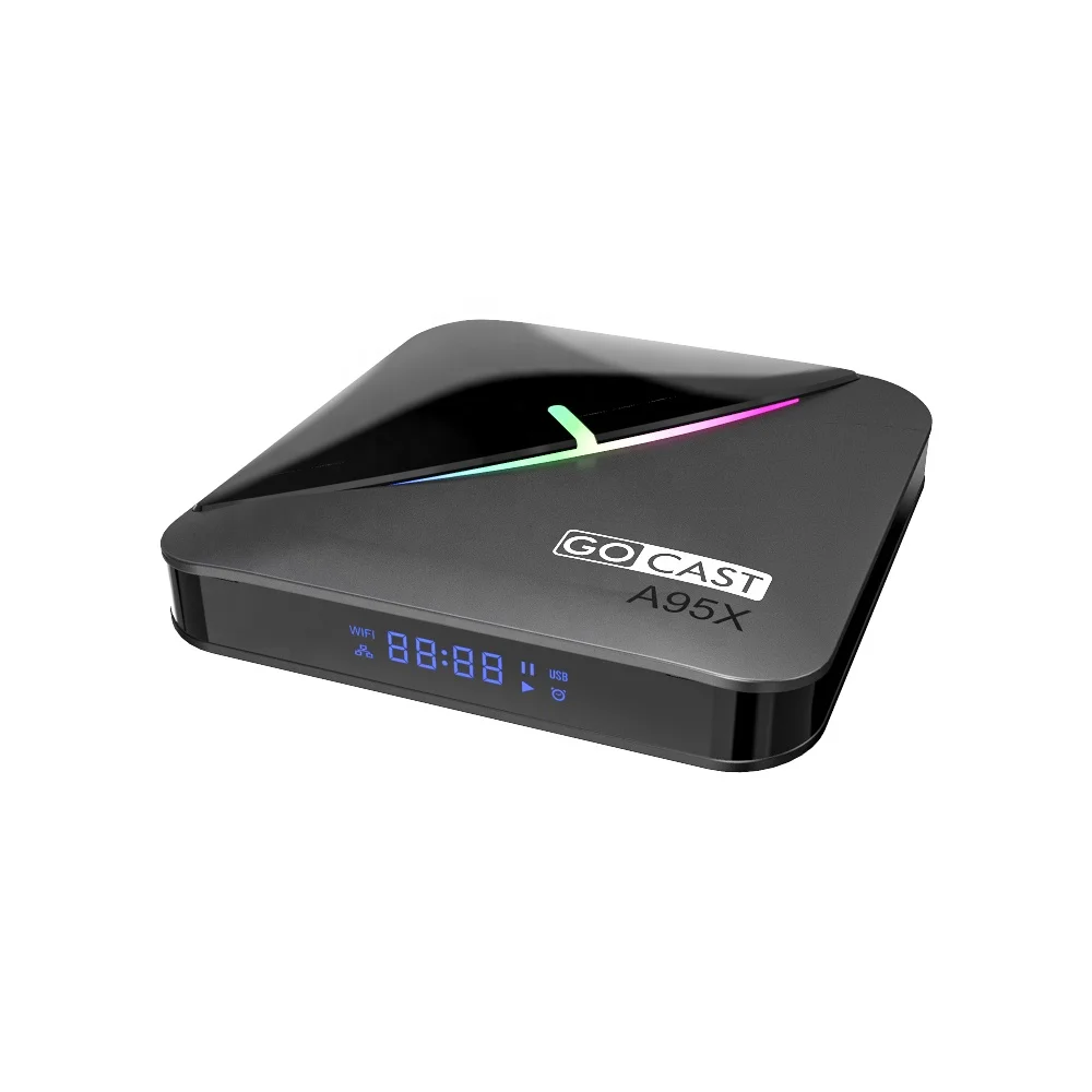  Gocast A95X F3 RGB свет ТВ приставка Android 9 0 4 Гб 64 Amlogic S905X3 коробка 8K HD 2 4/5G Wi-Fi роутер для потоковой передачи 4K TV