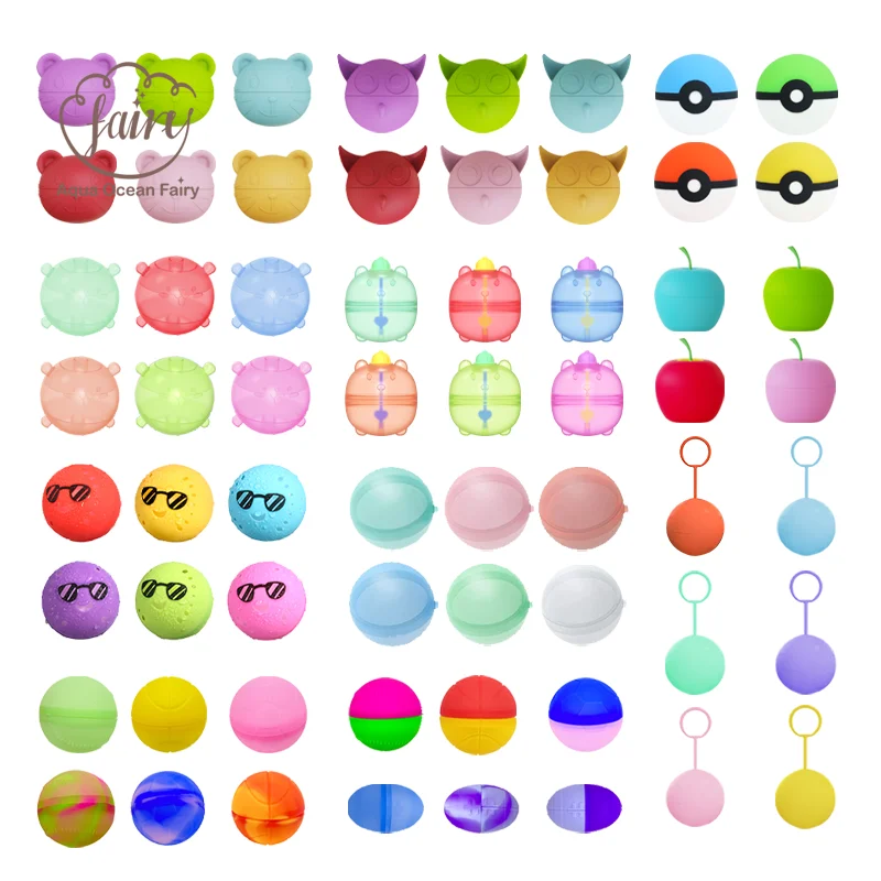 Custom Silicone Pool Beach Bath Toys Reusable Water Balloons Fast Refillable for Kids Children Water Fight Game Summer Party
