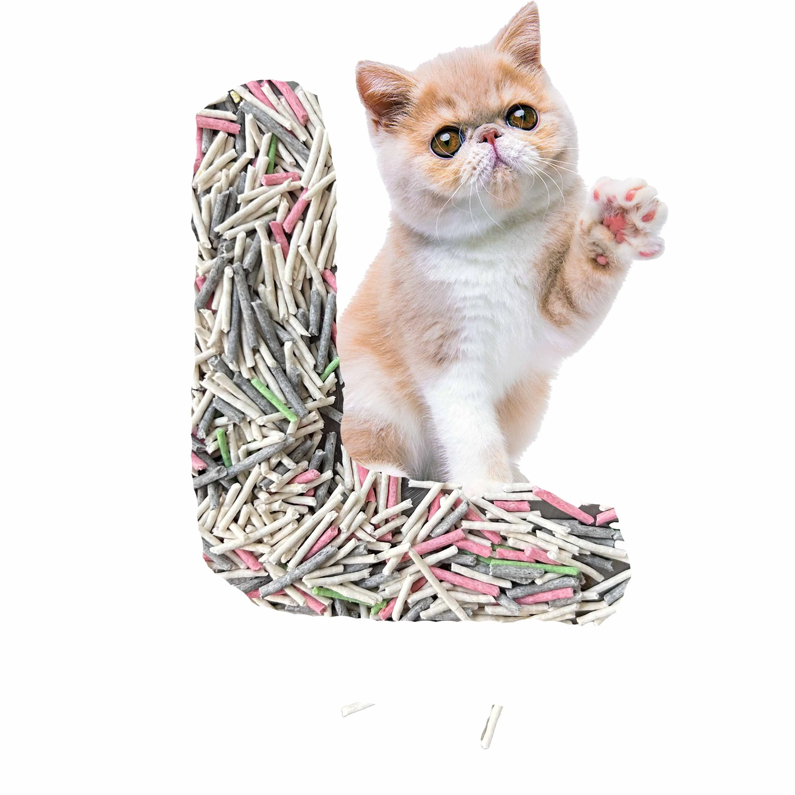 Low Dust Custom Flavors Strong Clumping Bentonite Cat Litter Tofu Kitty Sand