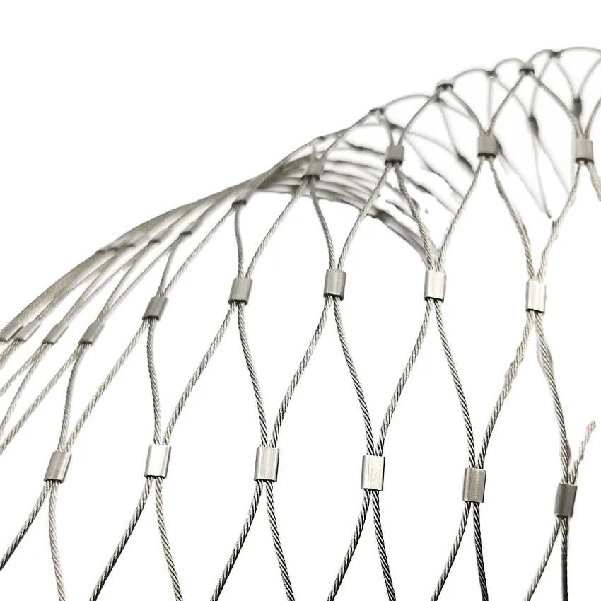 Проволочная веревка/наконечник, сетка из нержавеющей стали, сетка для лестничных перил, защитная сетка, плетеная Алмазная простая плетение