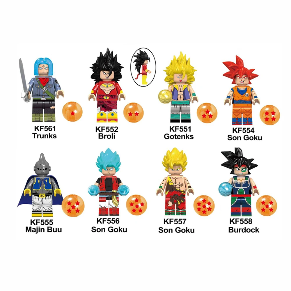 KF6042 Super Trunks Majin Buu Gotenks Broli Son Goku Building Blocks Figures Intelligence Toys Educational Toy Block Set DIY Toy