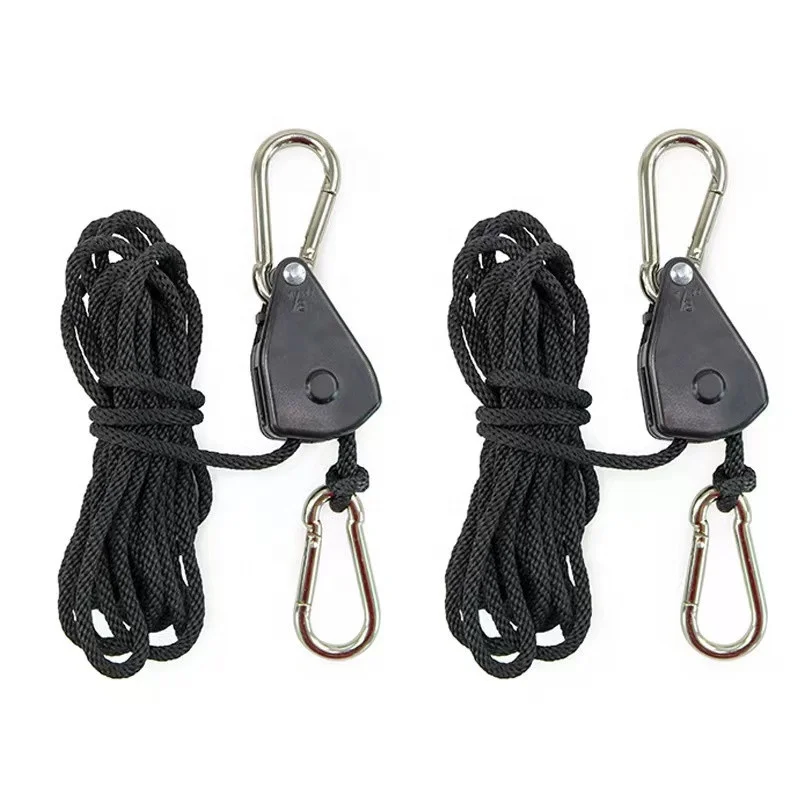 Factory manufacture Steel Heavy-Duty Adjustable Rope Ratchet Light Hanger 1/8 for greenhouse