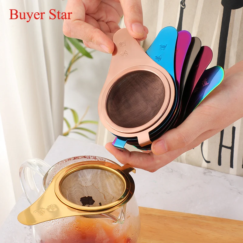 Buyer Star Round Side Single Net Stainless Steel Tea Infuser Filter Tea Strainer