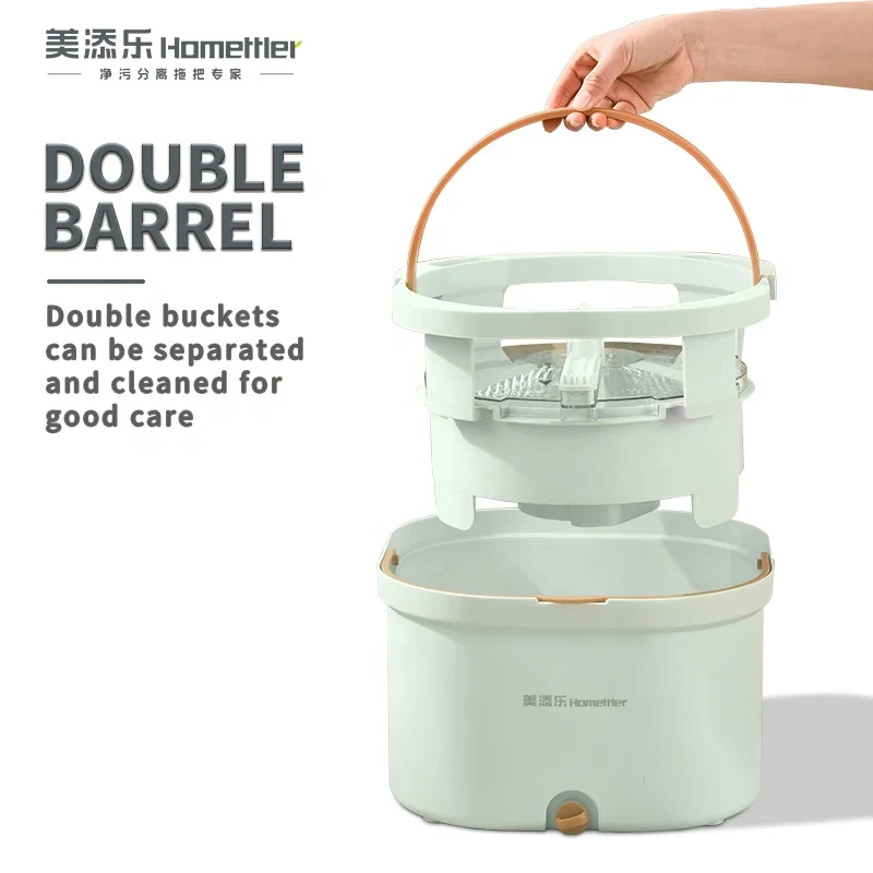 Best Selling 360 Spin Magic Mop Bathroom  Mop  with Bucket  quick clean microfiber lazy squeeze flat mop self squeez