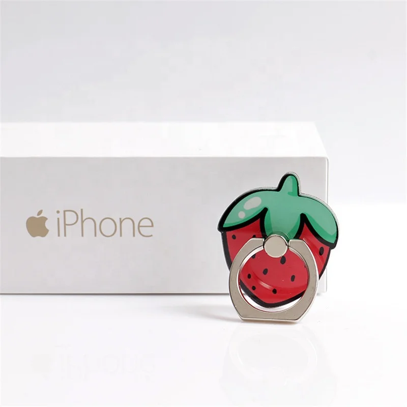 Custom Design Colorful Fruits Style Acrylic Ring Phone Holder