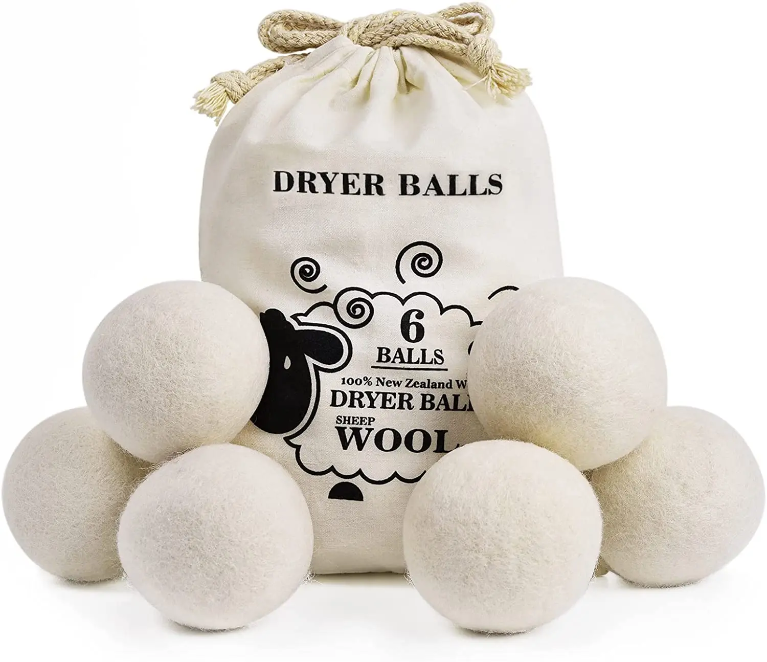 Eco-friendly Laundry Balls Wool Dryer 100% New Zealand Wool felted By Skilled Women Artisans Factory Wholesale Price