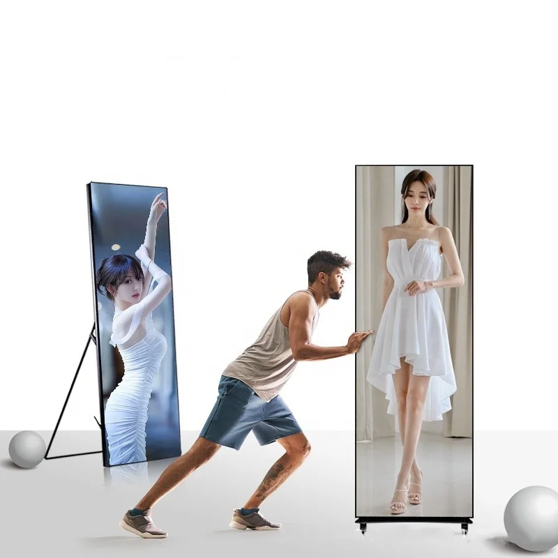 Floor Stand Portable Led Poster Shenzhen Factory Ultra Thin Indoor Advertising P2 P2.5 P3 P4Poster Stand Led Video Display