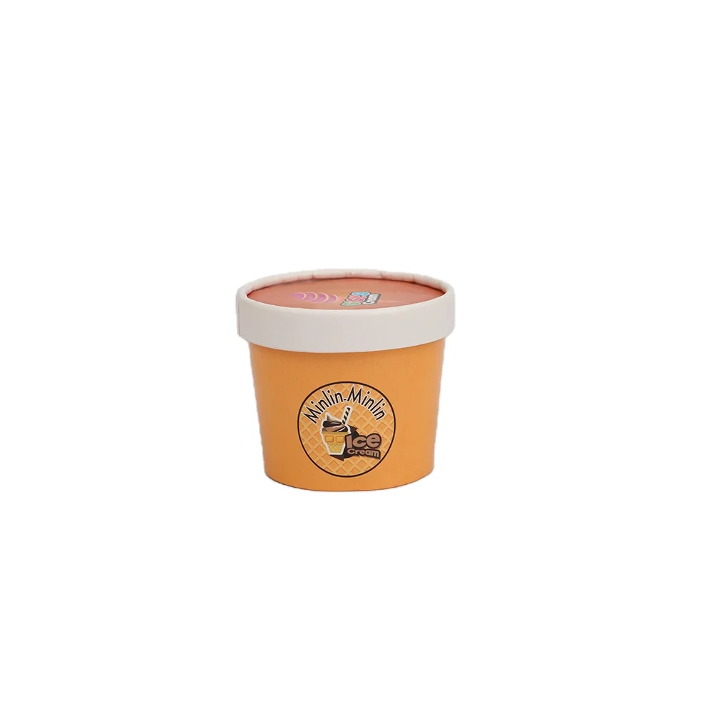 4oz 120Ml мороженого упаковка, картонная коробка стаканчики для мороженого йогурта, оптовая продажа