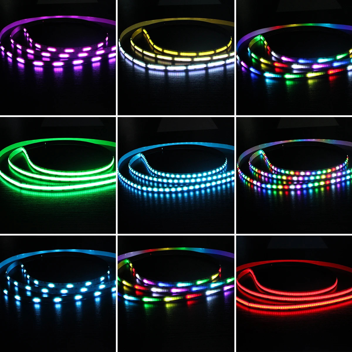Программируемая интеллектуальная гибкая лента RGB COB Светодиодная Rgb C9 граненая медь новая разработка 720 светодиодов/м RGBIC DC24V 12 мм DC 24V