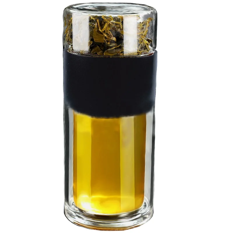 Separation of Tea And Water Tea Cup and Water Cup  200ML 450ML Factory Wholesale High borosilicate glass Cup