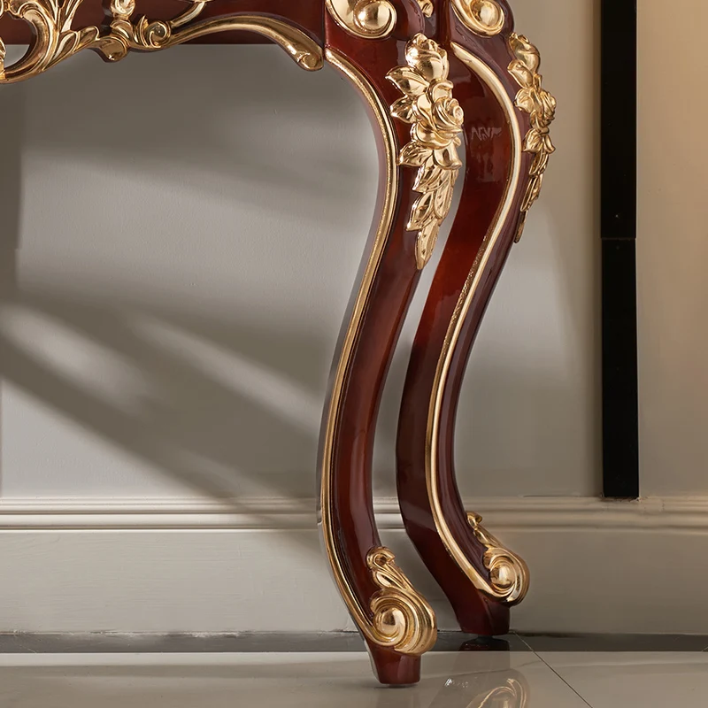 AFC411-Italian Роскошный Твердый Деревянный приставной столик с зеркалом, резной мебелью