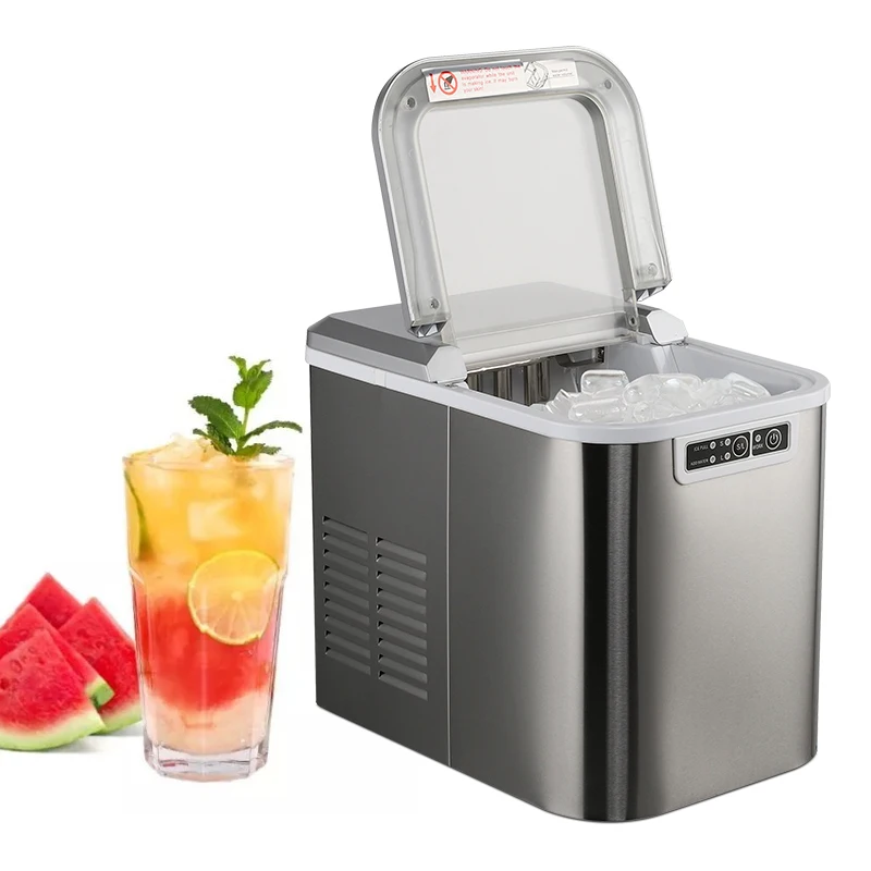 Ice Maker Machine Countertop 26 lbs in 24 Hours 9 Cubes Ready in 6 Mins Self-Clean Electric Ice Maker Compact Potable