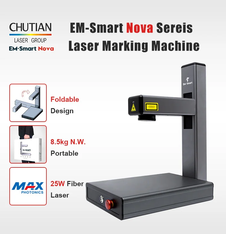 Portable 2D QR Code Data Matrix Metal Plastic Laser Marking Engraving Machine