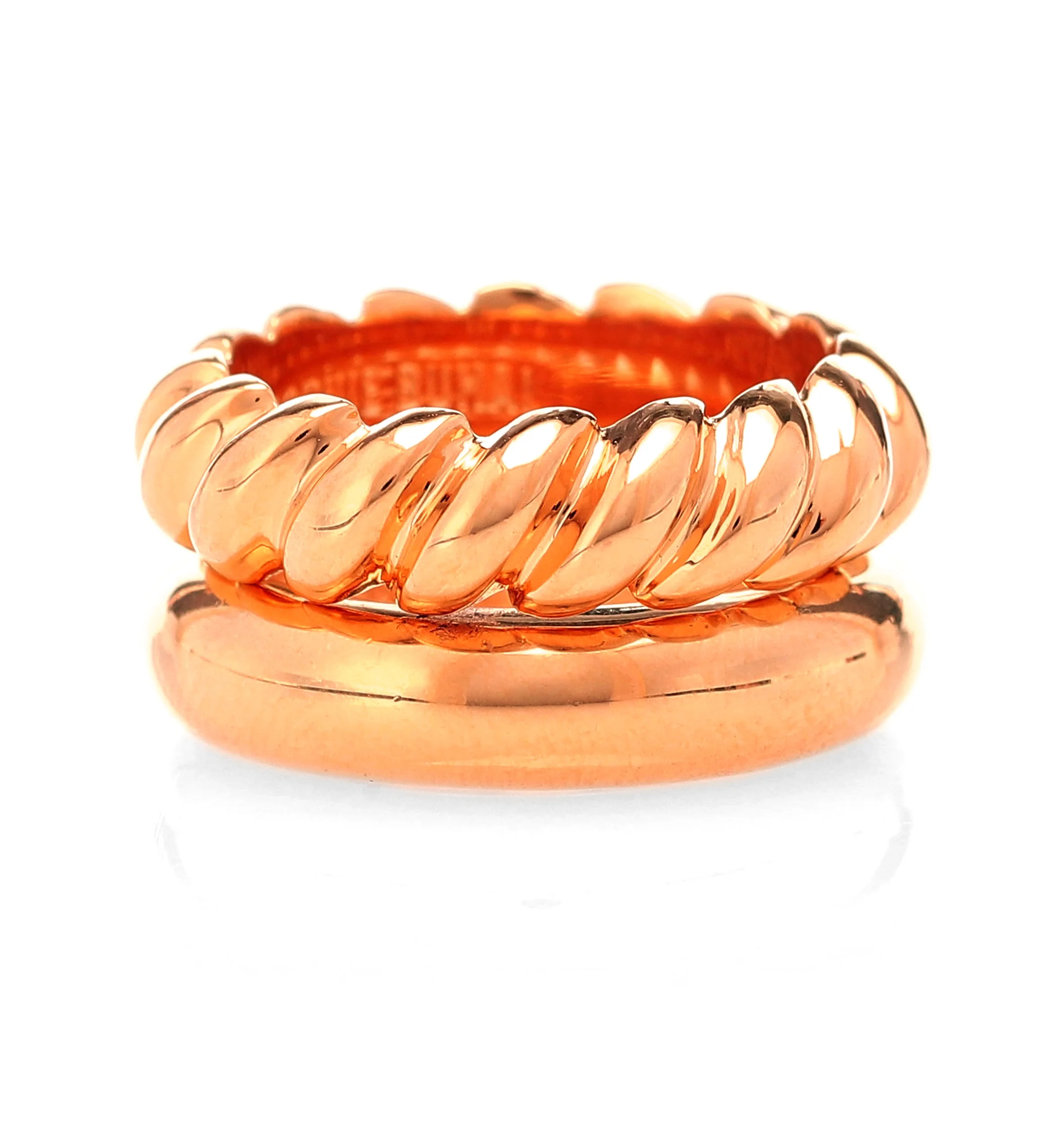 Milskye wholesale fine jewelry 18k gold plated 925 sterling silver stacked rope gold vermeil rings
