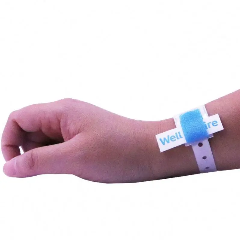 Adjustable waterproof plastic mother baby ID band with catheter fixation device
