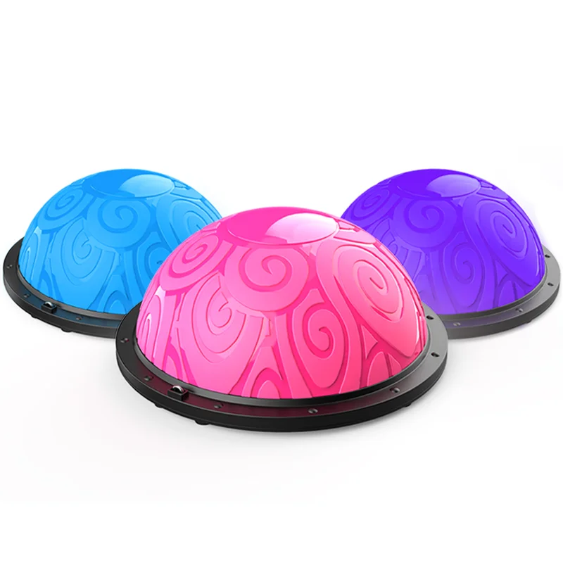Hot Sale 58cm Wave Speed Balance Semicircular Ball Fitness Yoga Pilates Ball Hemisphere Yoga Equipment Flower Balls