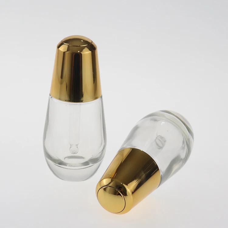 Luxury Packaging Cosmetic cream Clear Essential Oil Glass Dropper fragrance pipette Bottle 1oz