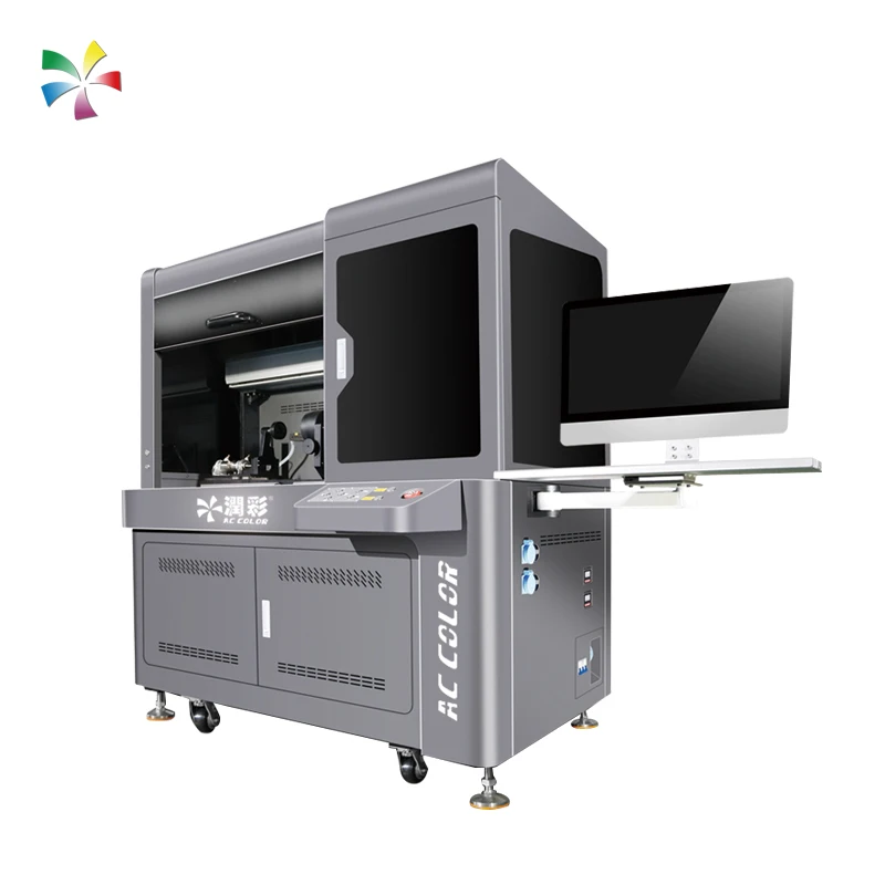 Inkjet UV Cylindrical High Speed Digital Cylinder 360 Degree Rotary UV Printer For Bottles
