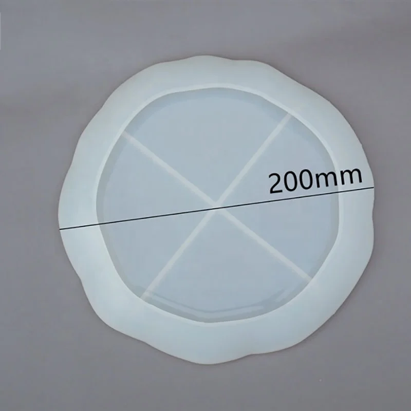 Coaster Silicone Mold For Epoxy Resin Stone Making Resin Decorative Plate Craft Transparent Mould For Tray Mirror Dish  DIY