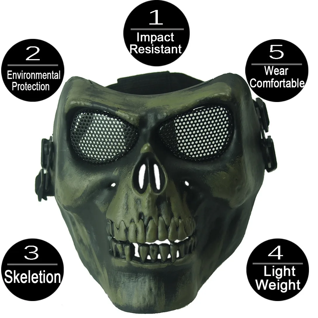 Outdoor real CS tactical protective mask equipment skull mask
