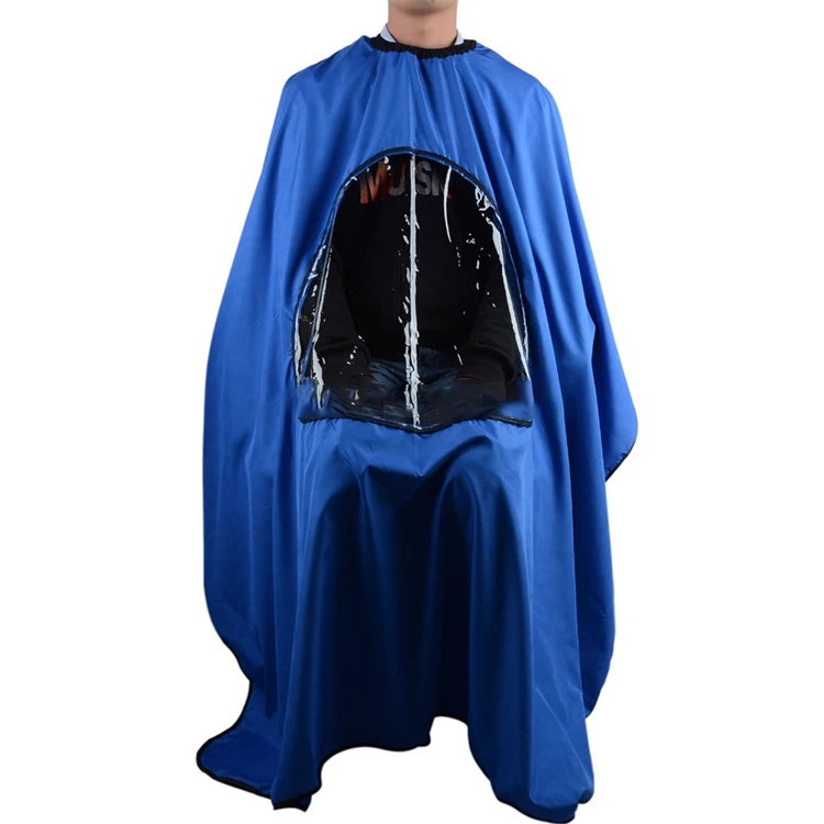 Salon kimino hairdresser cloak hair cutting pattern fabric barber cape with window