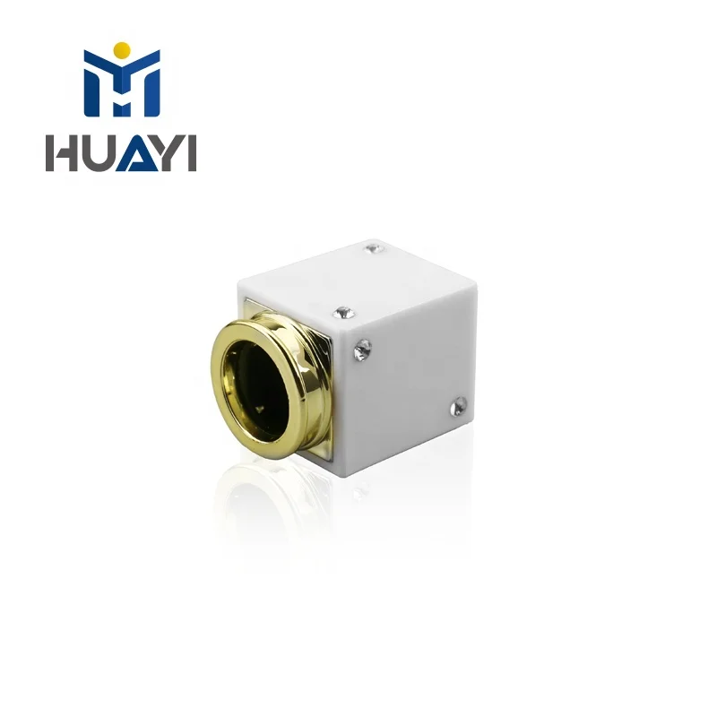 Black and white plastic cap for perfume bottle cover