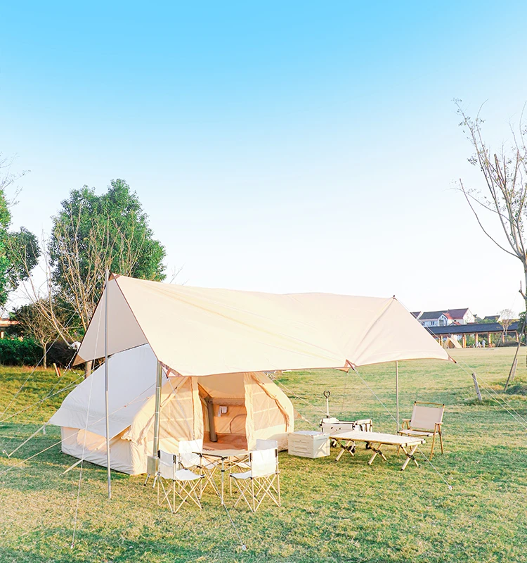 Inflatable Air Tube Tent Outdoor Camping  Glamping Canvas Tent House carpas para glamping zelt