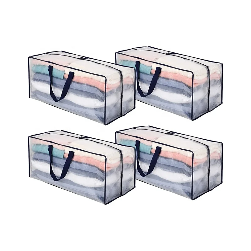 Сверхпрочная прозрачная сумка для хранения для передвижного дома, прозрачный дорожный мешок с ремнями для рюкзака