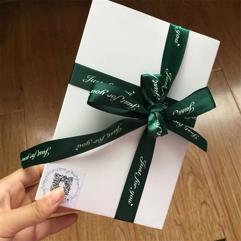 Wholesale Gift Ribbons Custom Logo Polyester Gold Foil Cintas Satin Ribbon for Packing Decoration