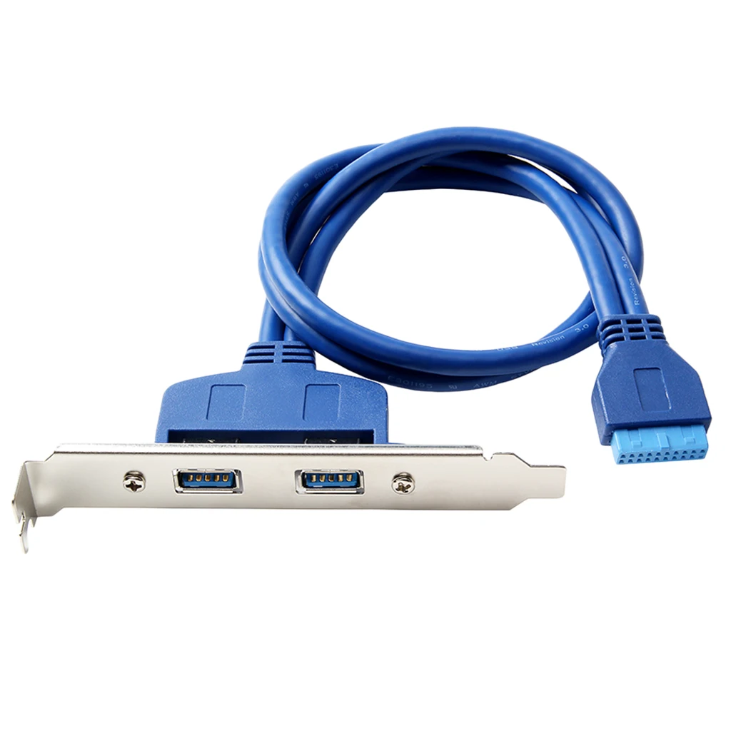 2 порта USB 3 0 женская задняя панель к материнской плате 20-контактный разъем Кабельный адаптер со слотом