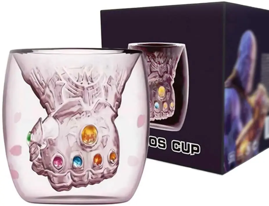 Thanos Infinity Gauntlet Heat-resistant Double Wall Glass Cup for Milk Coffee Mug Tea Whiskey