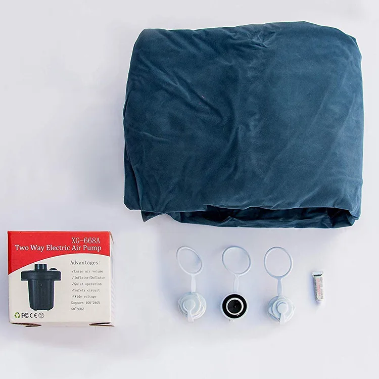 60 Inches 48 Inches Folding Outdoor Waterproof Bedroom Toy Boat Flocking Children Kids Inflatable Air Bed Sofa