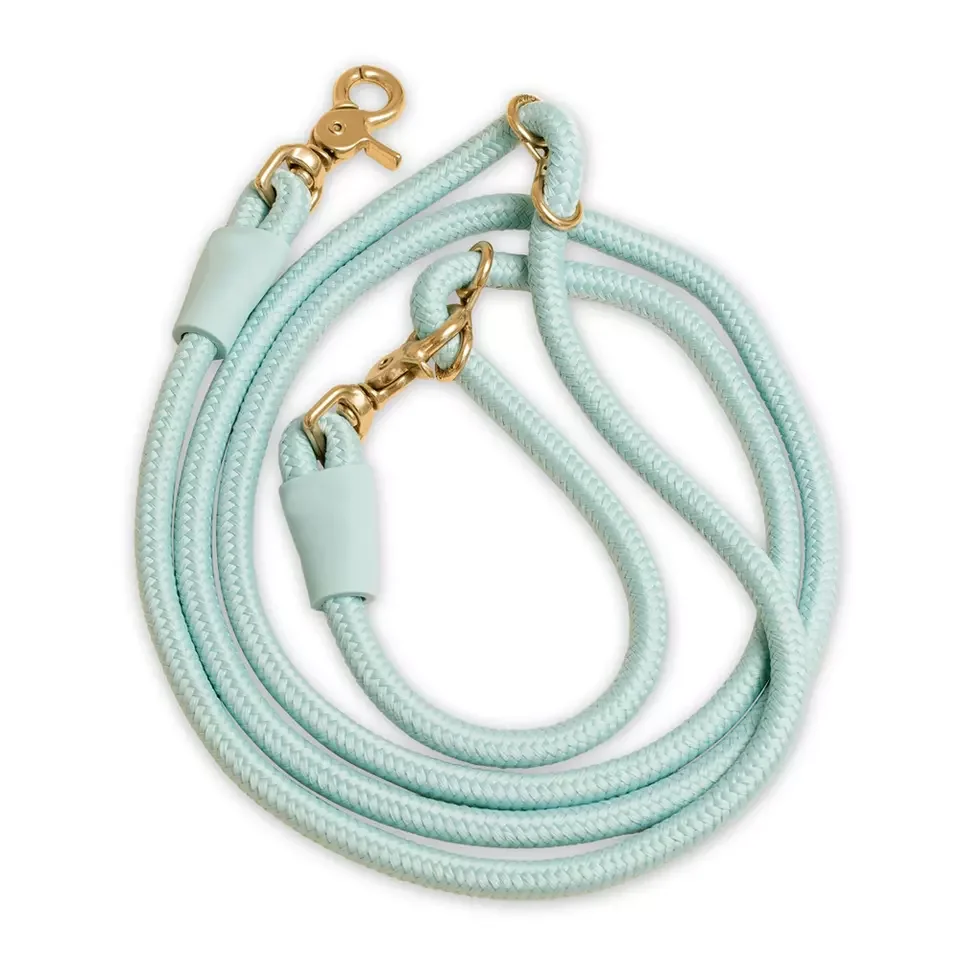 Adjustable Mountain Climbing Strong Nylon Rope Slip Lead Dog Leash Hand Free Dog Slip Lead with Heavy Duty Metal Sturdy Clasp