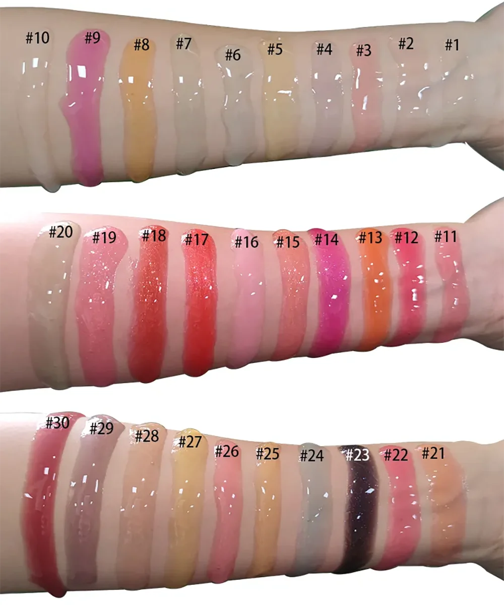 New Design Lip Gloss Keychain Set  Moisturizing  Vegan Mini Lip Gloss Keychain  Milk Tea Honey Jar Lip Oil