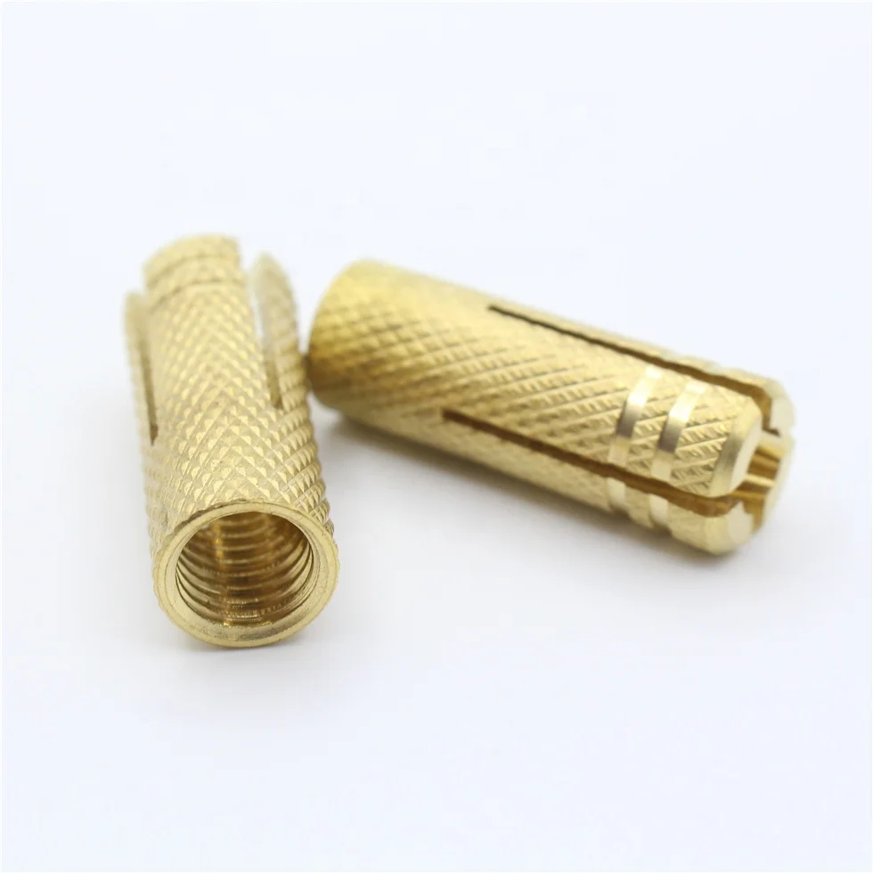 good quality brass drop in anchor with knurled surface