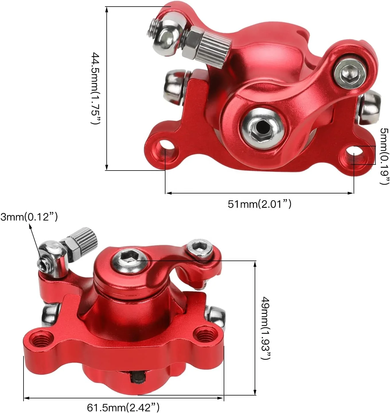 HIAORS Disc Brake Caliper for Baja DB30 97 2.8 hp Coleman CT100U Kids Mini Dirt Pocket Bike Razor 49cc Scooter Motorcycle Parts