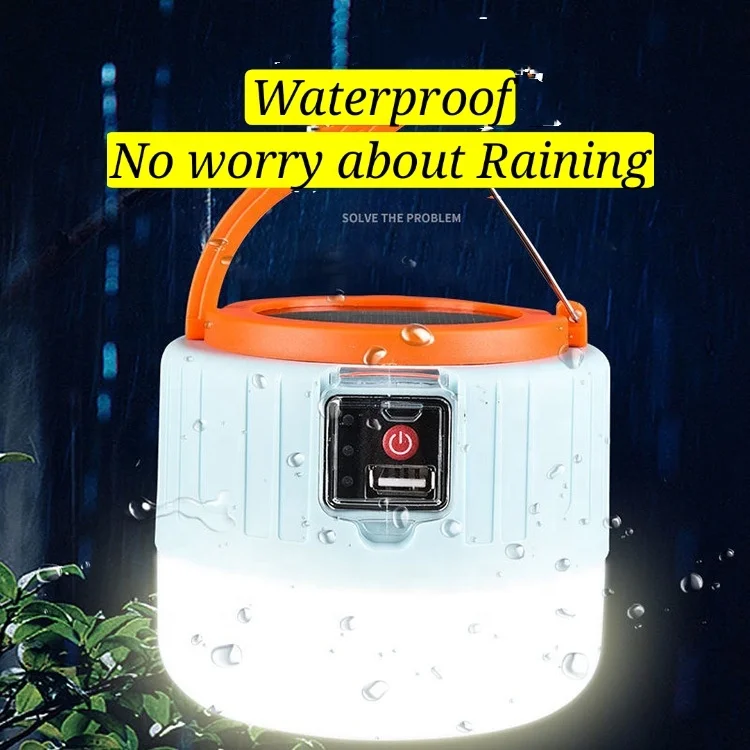 
Super Bright Solar LED Bulbs Rechargeable 5 Modes Portable Night Light Solar Charging Torch Lamp Flashlight 