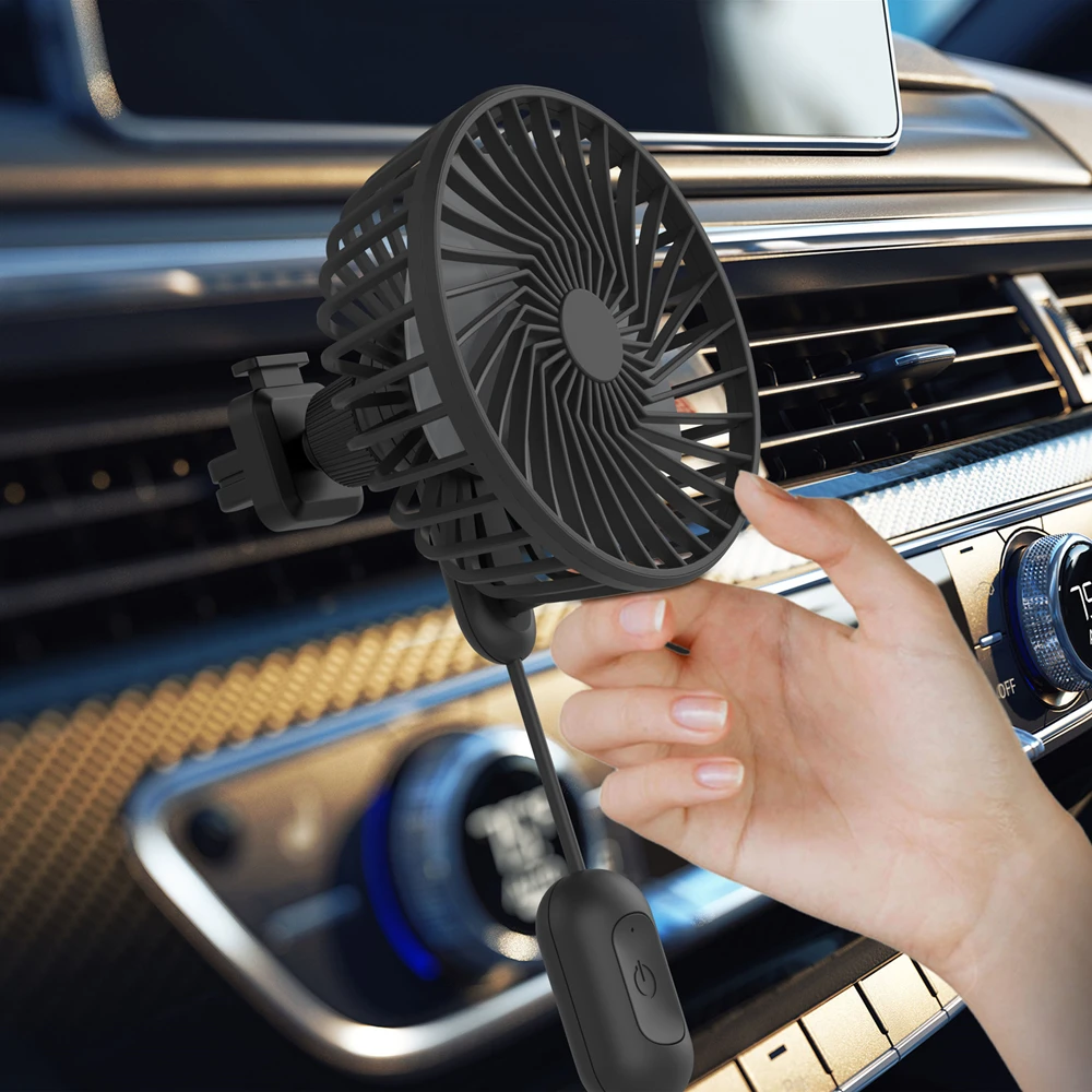 
Hot Sale Portable Mini Air Cooler Fan For Car Interior USB Air Conditioning Car Fan 