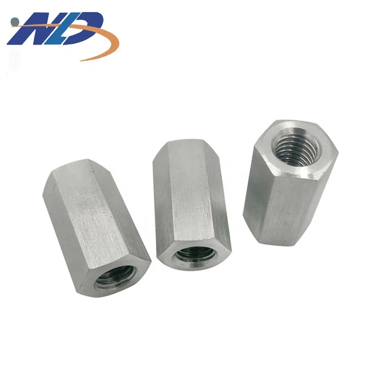 NLD DIN6334 3/8 дюйма-16x1-1/8 дюйма, шестигранное резьбовое соединение M4 M5 M6 M16, Длинные шестигранные муфты, гайки