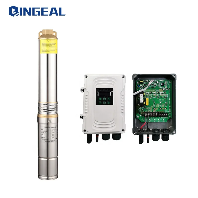 120m head submersible solar pump feili river water solar borehole pump with controller and solar water pump