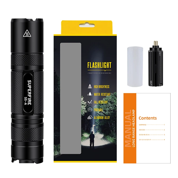 hunting flashlight mini portable bicycle flashlight self defence 18650 rechargeable torch or AAA battery led flashlight