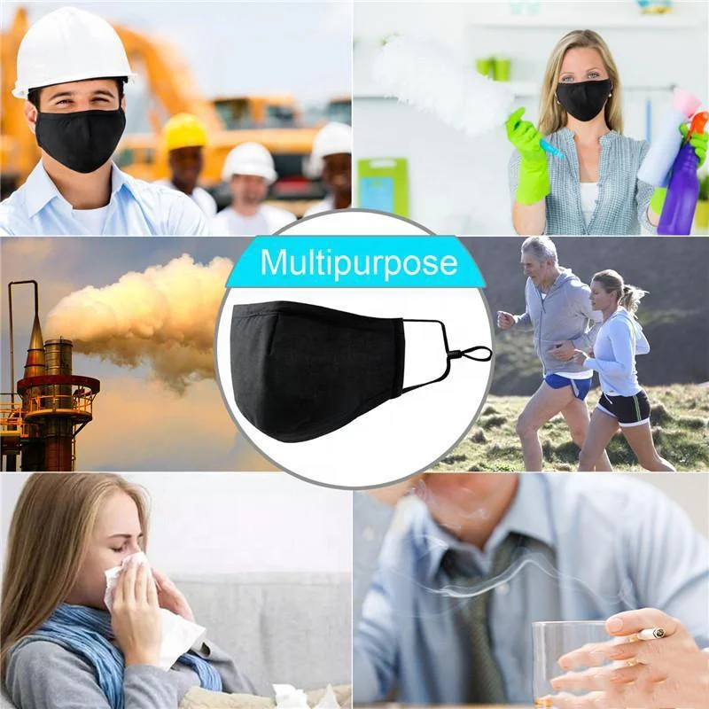  Многоразовый хлопковый щит для лица с 2 фильтрами